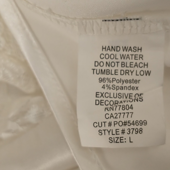 Sexy White Negligie Lace & Satin Nightgown Long Lg - Picture 9 of 10